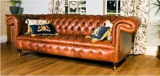 Wilhelmine 103.5 wide faux leather sofa & chaise with ottoman. Leather Sofa The Original Chesterfield Sofa Designersofas4u Blog