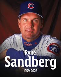 Hall of Famer Ryne Sandberg, one of the best MLB players of the 80s has  passed away at the age of 65. Our condolences to his family, friends and  fans.