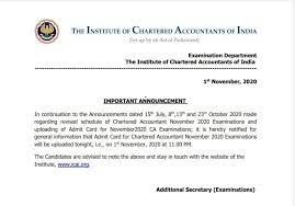 Icai is established under the chartered accountants act, 1949 (act no. Institute Of Chartered Accountants Of India Icai On Twitter Important Announcement November 2020 Ca Examinations Admit Card For Details Please Visit Https T Co Nflqe4v0s9 Https T Co Mfcnboaur6 Twitter