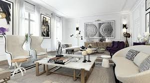 As for the white lines on the cabinets and white walls and black and white carpets make the monochrome atmosphere more complex. 20 Monochromatic Living Rooms In White Full Of Personality
