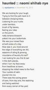 Haunted Naomi Shihab Nye Poetry Inspiration Poetic Words Poem For My Son