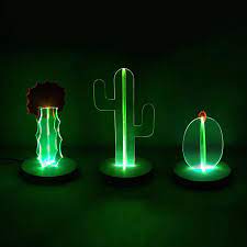 Bedroom cute light night switch luminous wall stickers fluorescent. Fluorescent Acrylic Cactus Lamp By Nobl Archello