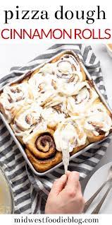 Easy Cinnamon Rolls With Cream Cheese Frosting Recipe Cinnamon Rolls Easy Easy Cinnamon Breakfast Pizza Crescent Roll