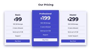 responsive pricing table using only html css html css pricing table css