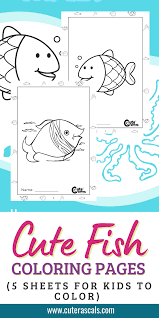 Free printable fish coloring pages for preschoolers. Cute Fish Coloring Pages 5 Sheets For Kids To Color