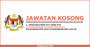 Kementerian kemajuan luar bandar dan wilayah Jawatan Kosong Kementerian Kemajuan Luar Bandar Dan Wilayah