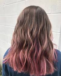 Pink In Brown Hair Pinkombrehair Pink Hair Dye Pink Hair Tips Hair Dye Tips