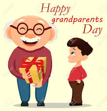 Para finalizar esta gran velada, qué mejor que con un detalle para recordar este gran día. Tarjeta De Felicitacion Del Dia De Los Abuelos Nieto Dando Un Regalo A Su Abuelo Ilustracion En La Luz Ilustraciones Vectoriales Clip Art Vectorizado Libre De Derechos Image 84437068