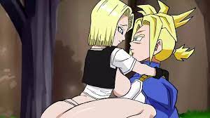 Super Saiyan Trunks having fun and fucking Android 18 in secret - XNXX.COM