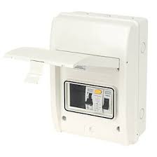 Take a look at your fuse box and check if it has a wooden backing. British General 5 Module 1 Way Populated Shower Consumer Unit Domestic Consumer Units Screwfix Com