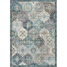 Moderner, rechteckiger teppich in blauen farbtönen. Mercury Row Flachgewebe Teppich Borealis In Blau Grun Bewertungen Wayfair De