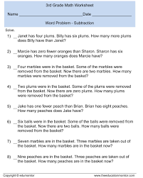 Kindergarten Subtraction Word Problems Worksheets Worksheet For Kindergarten Subtraction Word Problems Math Word Problems Word Problems