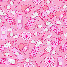 Cheer it up with a new wallpaper! Kawaii Menhera On Pink Leggings By Frostedsosweet Medium Kawaii Wallpaper Kawaii Background Cute Pink Background