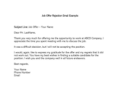 Let us help you negotiate your salary. Formal Rejection Letter To Decline Job Offer Sample Letters Emails