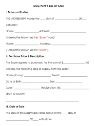 Puppy sales contract form colorado free download. Free Dog Puppy Bill Of Sale Forms Templates Word Pdf