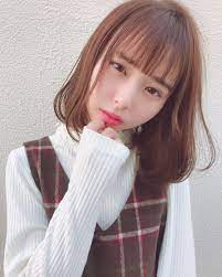 透明感カラー ナチュラル シースルーバング ヌーディーベージュ ヘアスタイルや髪型の写真 画像 シースルーバング 髪 色 髪型