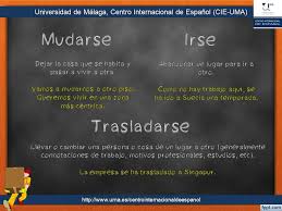 Mudarse Irse Trasladarse Refranes Lengua Espanola Vocabulario