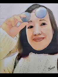 For the past few months a friend has let me paint her portrait many times  over. We are approaching 60. I have been able to practice my art, style and  techniques to better my work., Thank you Aileen ...