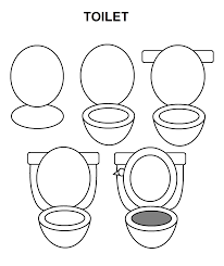 Toilet Bathroom Drawing Drawing Tutorials For Beginners Toilet Art