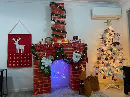See more ideas about christmas fireplace, diy christmas fireplace, cardboard fireplace. Kmart Mum S Diy Christmas Fireplace Wows Fans Stealing This