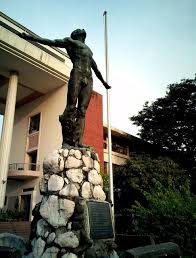 Standing atop two concrete platforms, this piece of… University Of The Philippines Diliman
