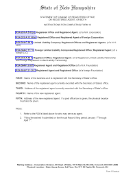 Change of registered office or registered agent, or both. How To Change Your New Hampshire Registered Agent For Free