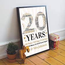 To treasure for years to come. Personalised Word Art 20th Wedding Anniversary Gift For Husband