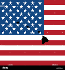 The shape of the state of xxxxxxxxxxx with the American Flag in the  Background Stock Photo - Alamy