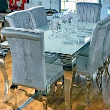 Hot Item 2018 Full Stainless Steel Dining Chair Banquet Chair And Table Home Furniture With Glass Price Sj802 Dining Chairs Steel Dining Chair Furniture