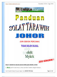 Panduan juga disertakan dengan ejaan rumi. Panduan Lengkap Cara Solat Tarawih