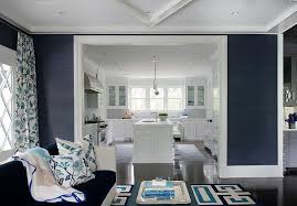 Kate burt 3 november, 2017. Blue Living Room With Navy Grasscloth Contemporary Living Room