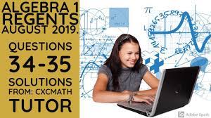 We did not find results for: Nys Algebra 1 Common Core August 2019 Regents Exam Questions 34 35 Solutions Youtube