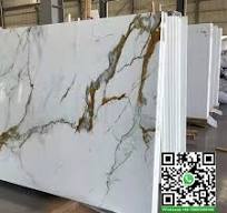 Calacatta Gold Nanoglass Slab – Jaddas Stone
