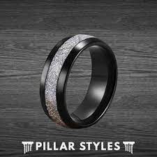Meteorite Ring Mens Wedding Band 8mm Meteorite Wedding Band Etsy Rings Mens Wedding Bands Mens Meteorite Ring Meteorite Wedding Band
