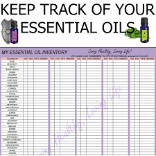 Printable Essential Oil Charts My Essential Oil Inventory