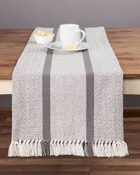 Sticky Toffee Cotton Woven Table Runner With Fringe Traditional Diamond Gray 14 In X 72 In Walmart Com Crochet Table Runner Pattern Farmhouse Table Runners Crochet Table Runner
