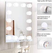 Check spelling or type a new query. Buy Hollywood Led Vanity Lights Strip Kit With 14 Dimmable Light Bulbs For Full Body Length Makeup Mirror Wall Mirror Plug In Vanity Mirror Lights With Power Supply 3 Color Modes Mirror