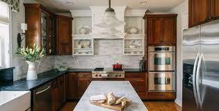 Mix Wood And Painted Cabinets Google Search Cherry Cabinets Kitchen Kitchen Remodel Kitchen Countertops
