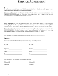 Service Agreement Template Free Printable Documents Contract Template Contract Agreement Contract