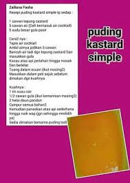 Puding Kastad Simple Cooking Tutorials Cooking Food