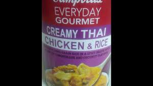 This item:campbell's condensed chicken broth, 10.5 oz. Campbell S Everyday Gourmet Creamy Thai Chicken Rice Soup 2017 Youtube