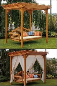 Was Fur Eine Schone Art Sich Draussen Zu Entspannen Entspannen Schone Draussen Diy Pinterest Porch Bed Outdoor Porch Bed And Backyard Schaukelbett Pergola Hintergarten