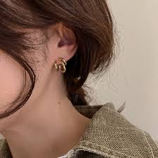 Eddie hoops エディ 3サークル モチーフ フープピアス 楕円 登坂（a.b.ellie dee hoops ピアス【3泊4日】ER593）