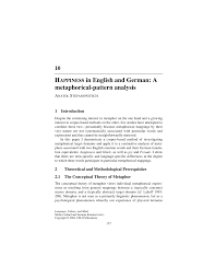 These sentences come from external sources and may not be accurate. Pdf Happiness In English And German A Metaphorical Pattern Analysis