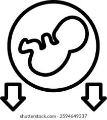 Icon representing recurrent pregnancy loss and specialized pregnancy care