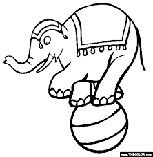 Here is a free coloring page of circus. Circus Online Coloring Pages