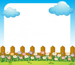 An Empty Paper Template With A Garden And Clouds Vector Free Download Paper Template Powerpoint Background Design Flower Background Wallpaper