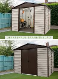 Yardmaster Geratehaus Brandenburg Das Stahl Geratehaus Mit Satteldach Bietet Ihren Gartengeraten Wettersichern Unterstand Outdoor Structures Shed Garden Shed