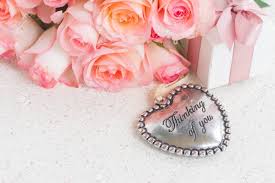 Thinking of you flowers and gifts. Thinking Of You Metal Heart With Gift Box And Pink Roses On White Table Stock Photo Picture And Royalty Free Image Image 52149696