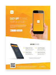 Mobile App Promotion Flyer Template On Behance App Promotion Promotional Design Brochure Design Layout
